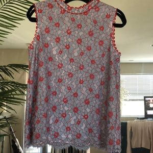 Draper James floral lace tank